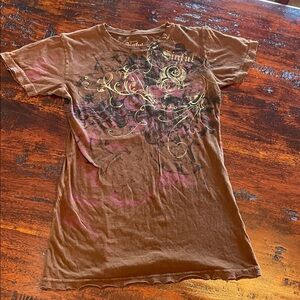 Sinful Brown Artistic T-Shirt